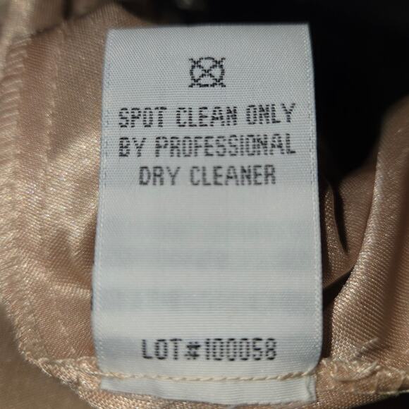 R & M Richards Womens Size 6 Beige Prom Dress Black Lace Overlay Glitter Formal - Picture 14 of 14